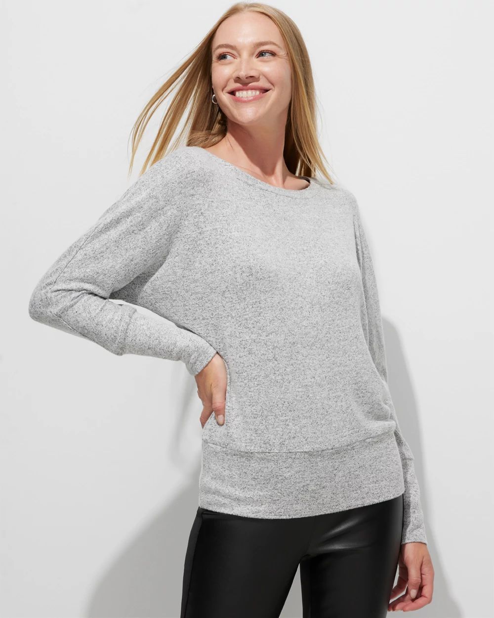 Dolman top with online banded bottom